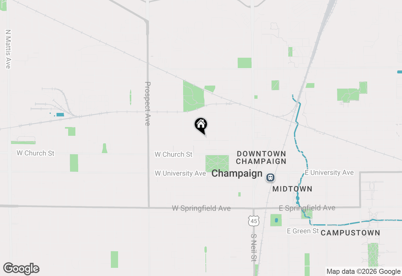 Map of 505 W Washington Street, Champaign, IL 61820