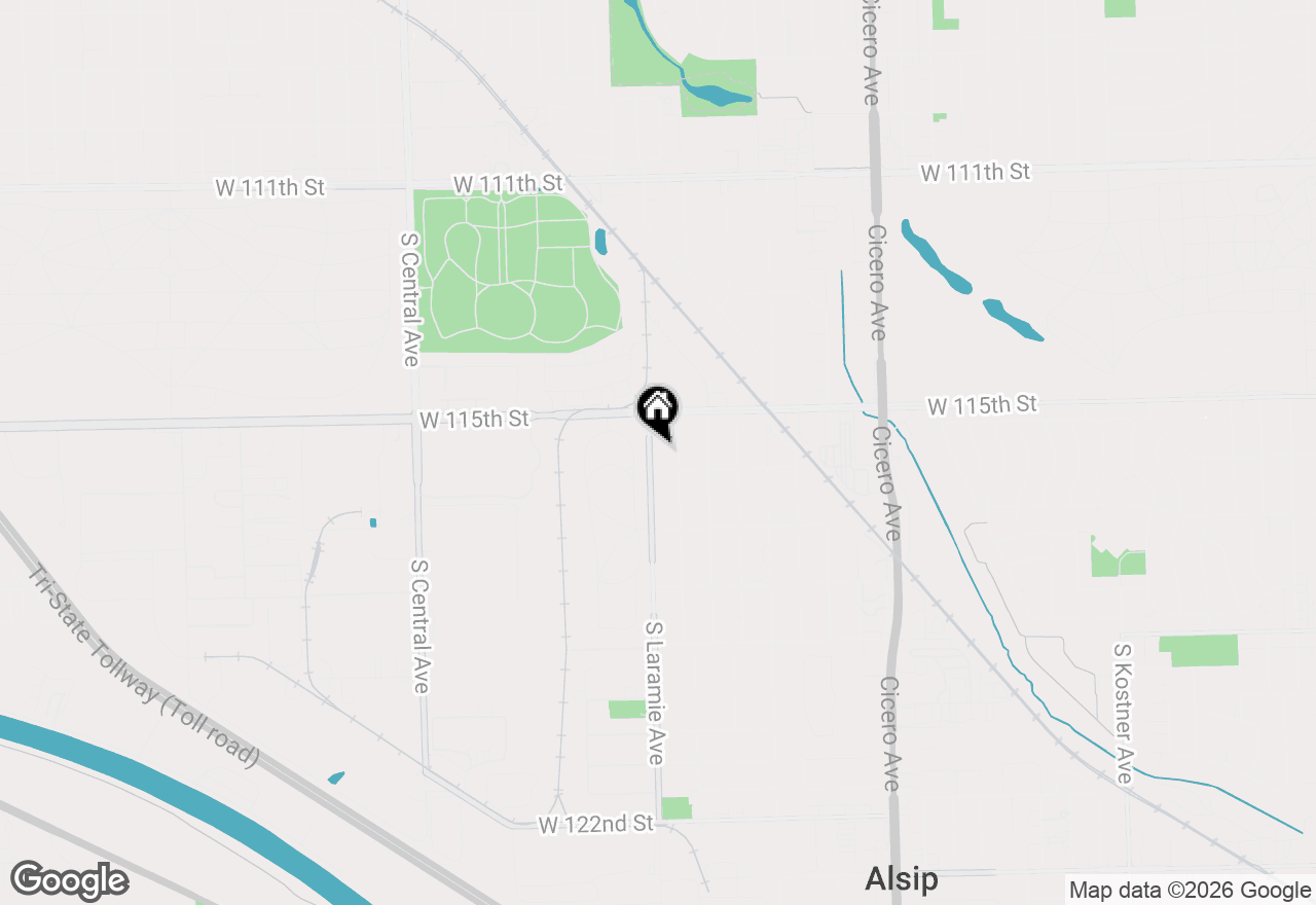 Map of 11529 S Laramie Avenue, Alsip, IL 60803