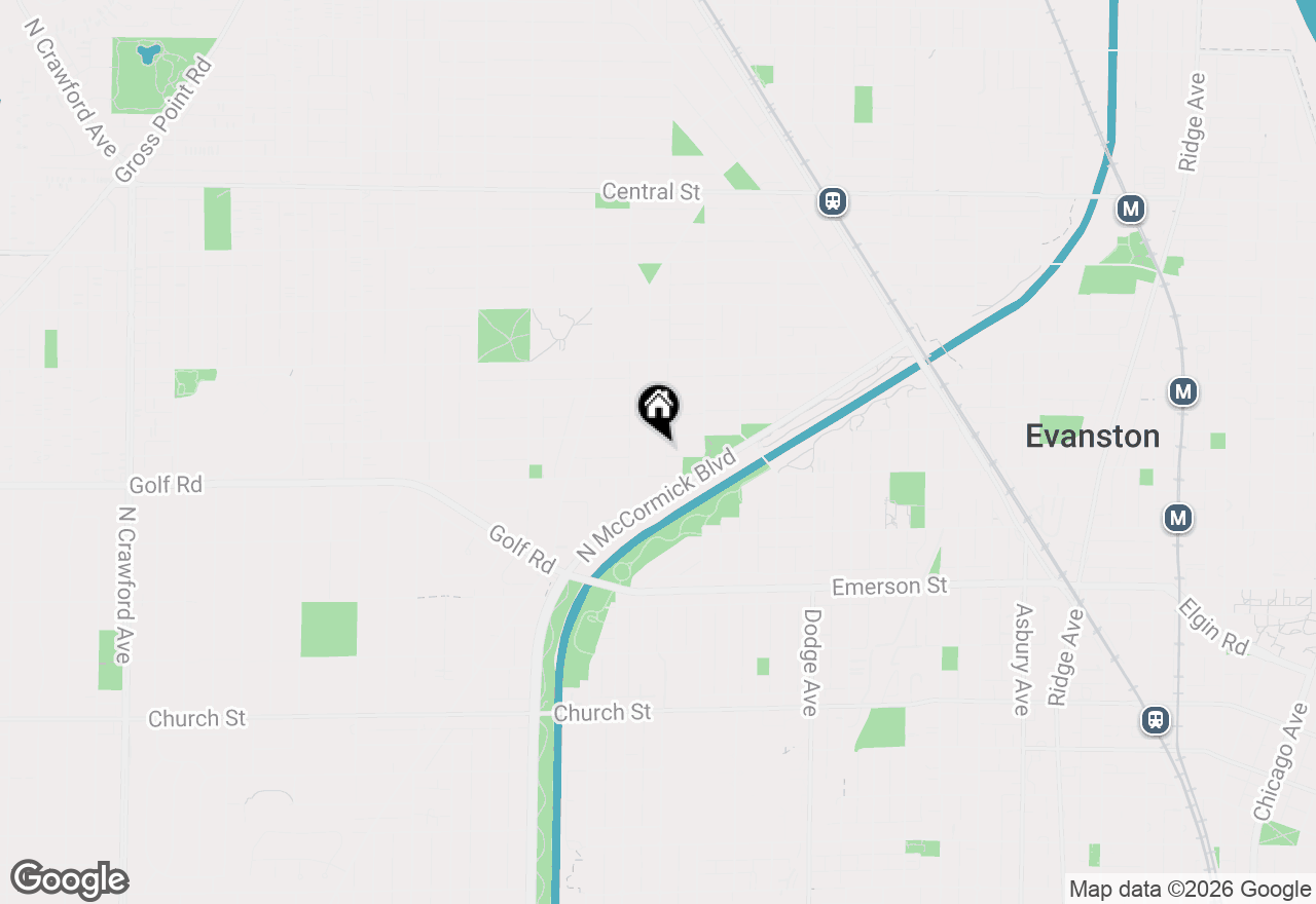 Map of 2121 Pioneer Road, Evanston, IL 60201