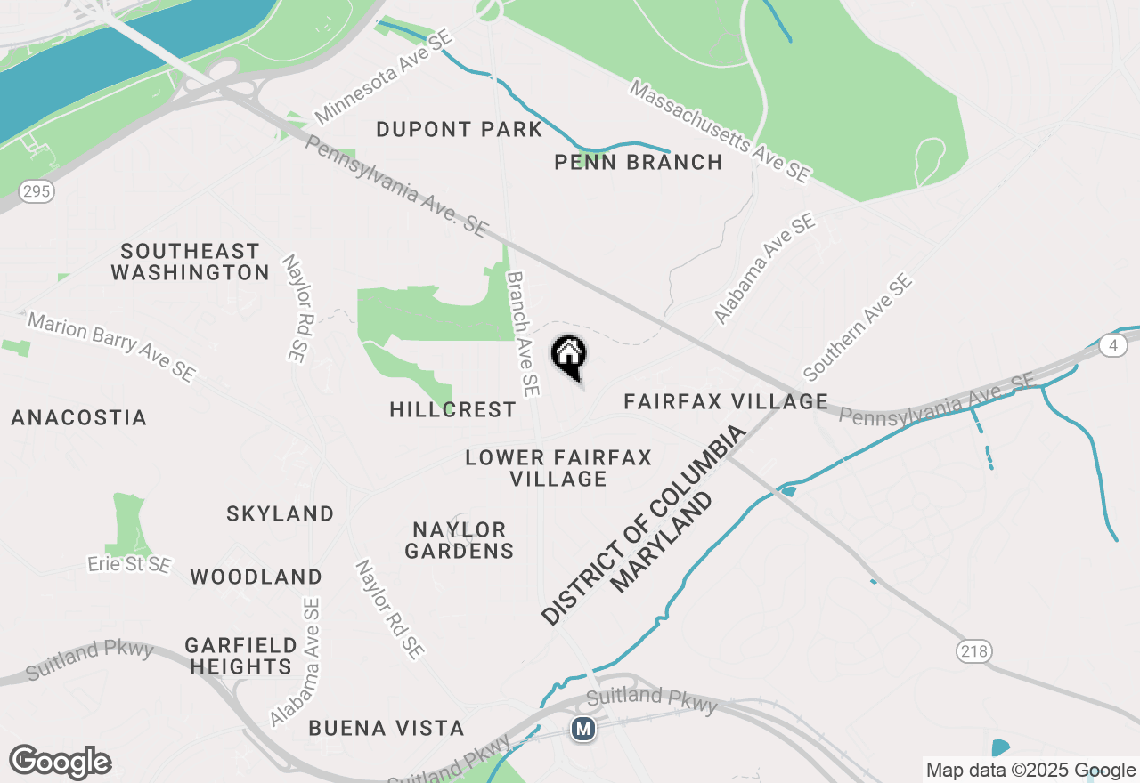 Map of 2054 34th Street Se, Washington, DC 20020