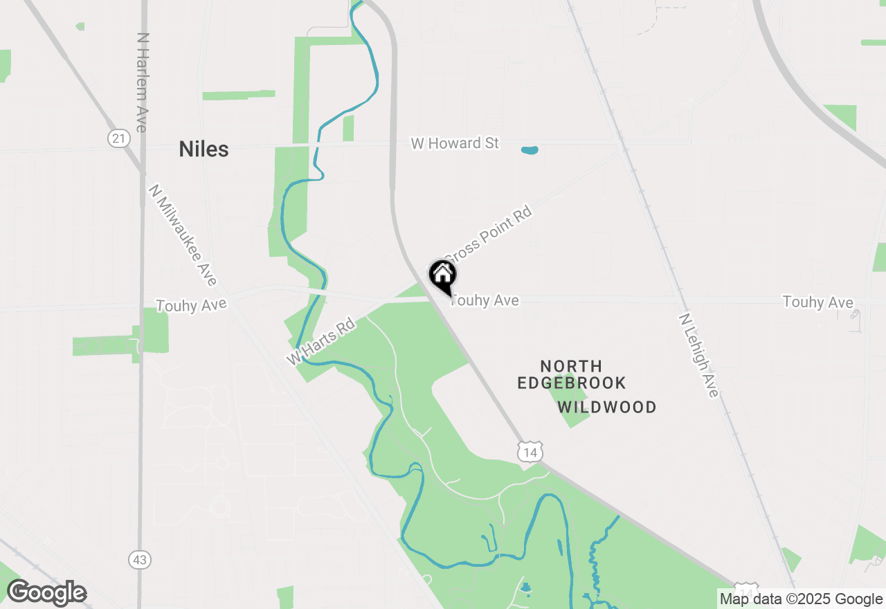 Map of 6425 W Touhy Avenue #2A, Chicago, IL 60646