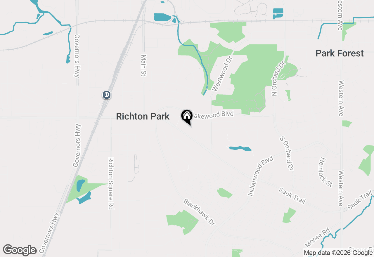 Map of 8 Waverly Court, Park Forest, IL 60466