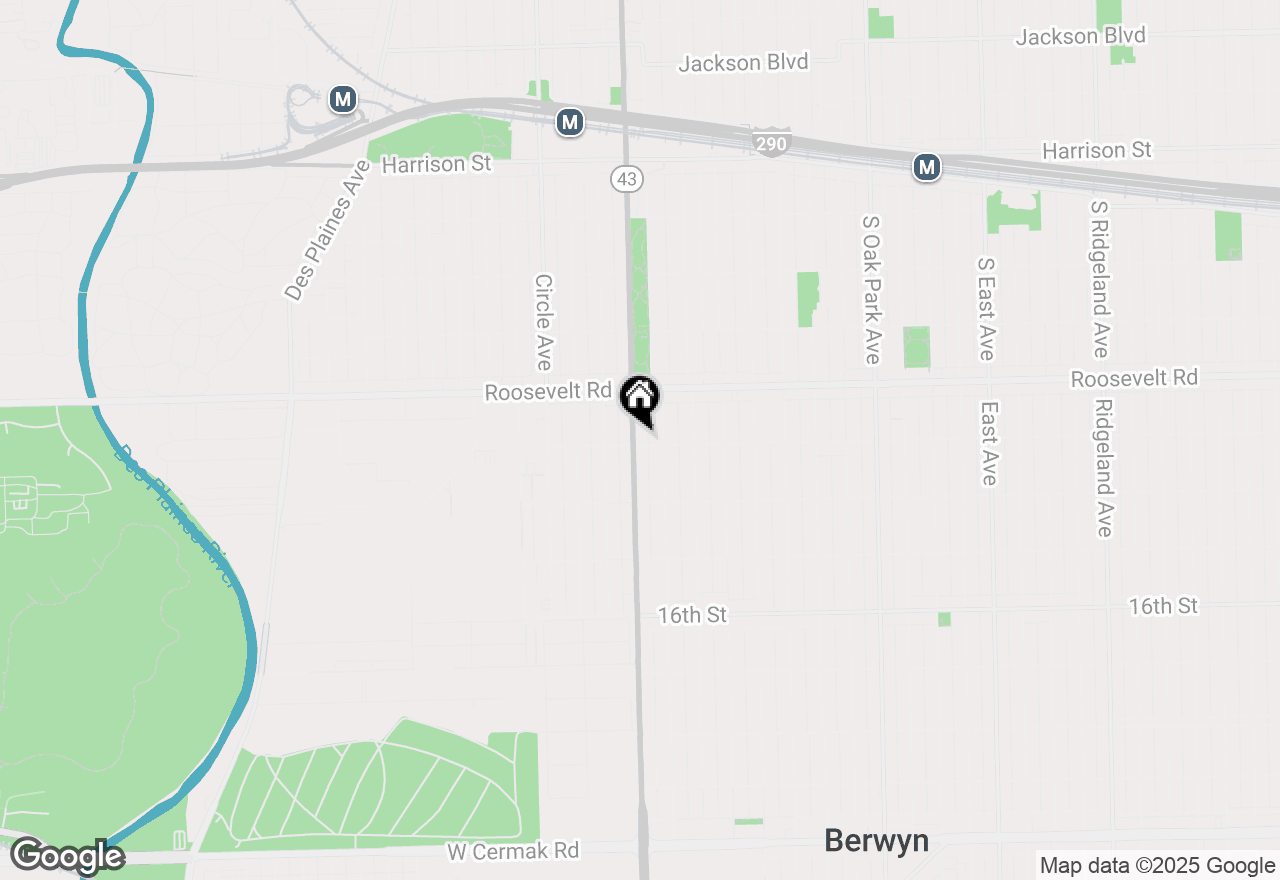 Map of 1247 S Harlem Avenue #302, Berwyn, IL 60402