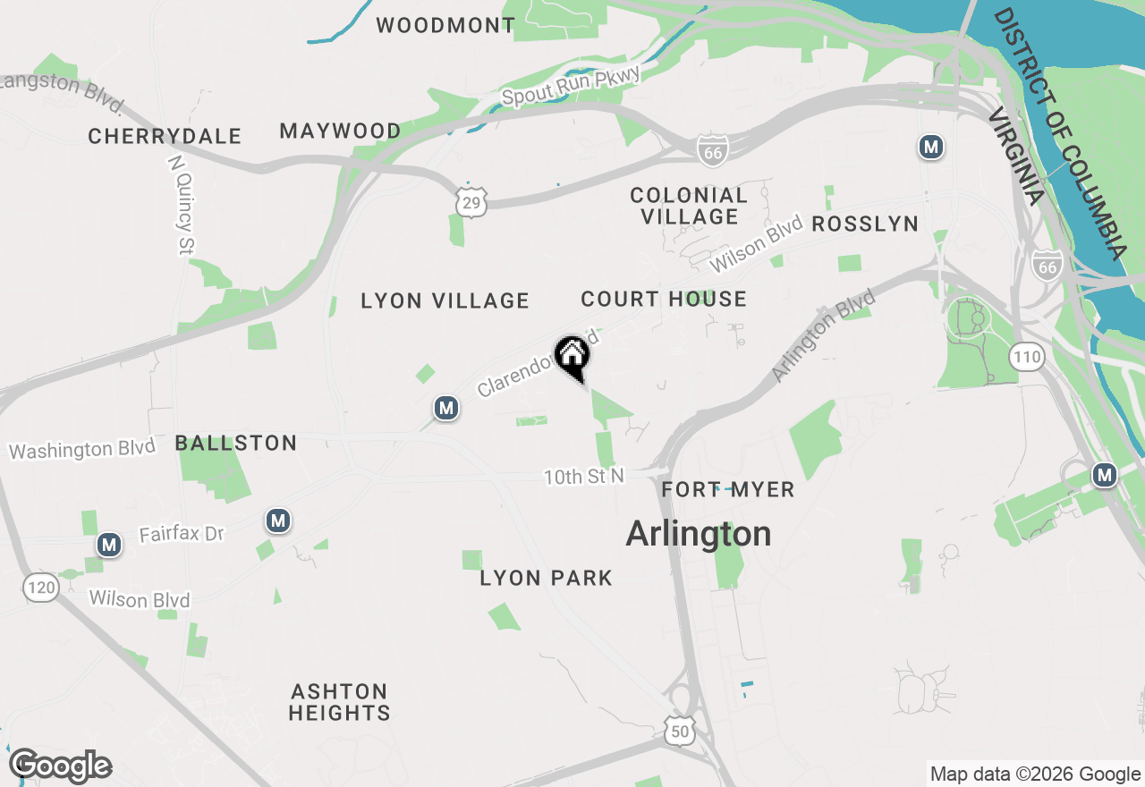 Map of 2532 Fairfax Drive, Arlington, VA 22201