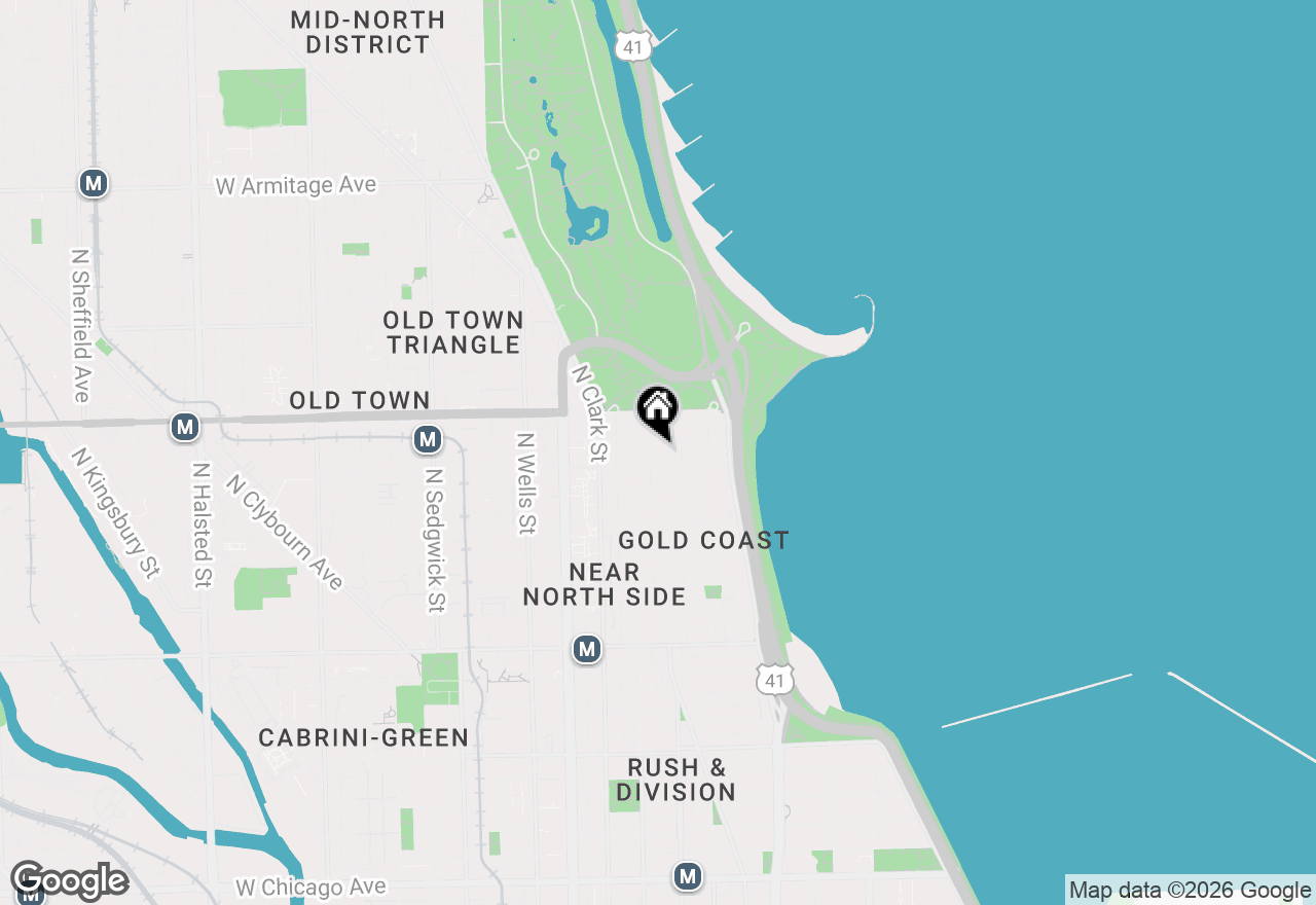 Map of 1516 N State Parkway #5D, Chicago, IL 60610