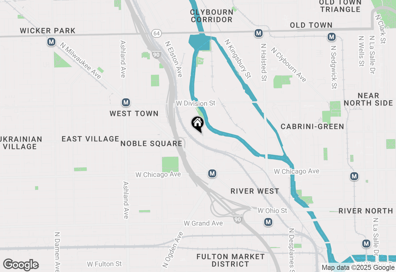 Map of 1216 W Augusta Boulevard #1, Chicago, IL 60642