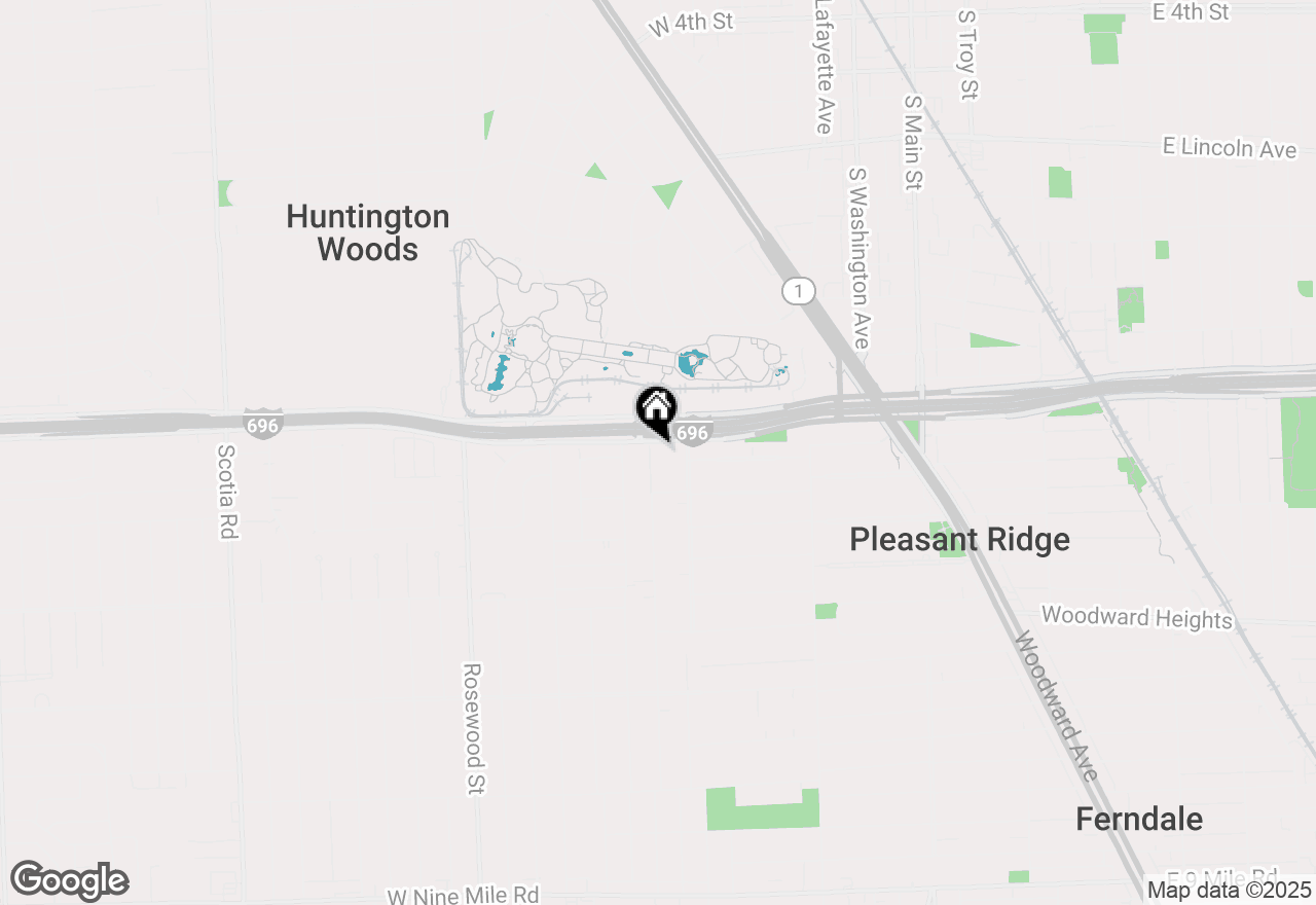 Map of 19 Maplefield Road, Pleasant Ridge, MI 48069