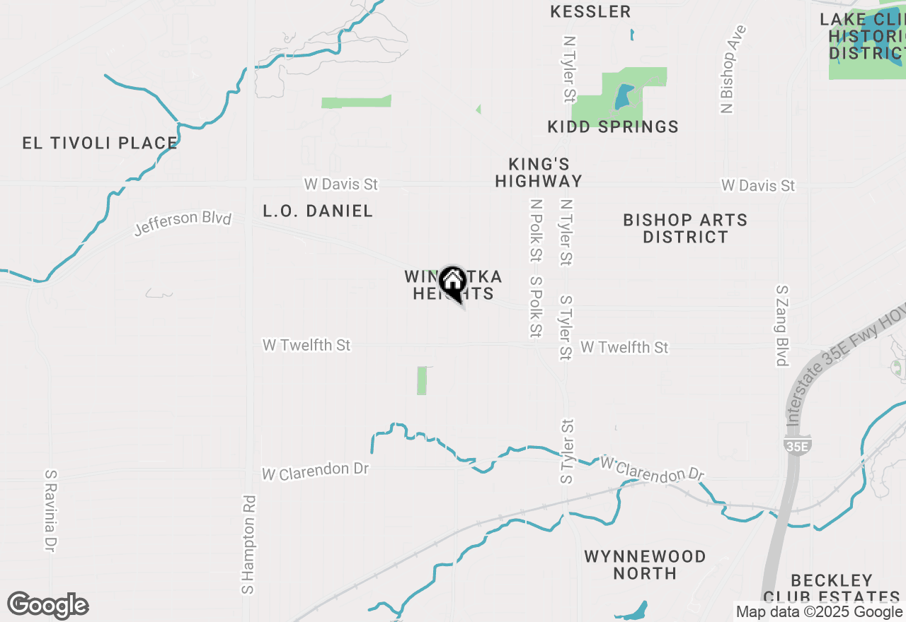 Map of 301 S Edgefield Avenue, Dallas, TX 75208