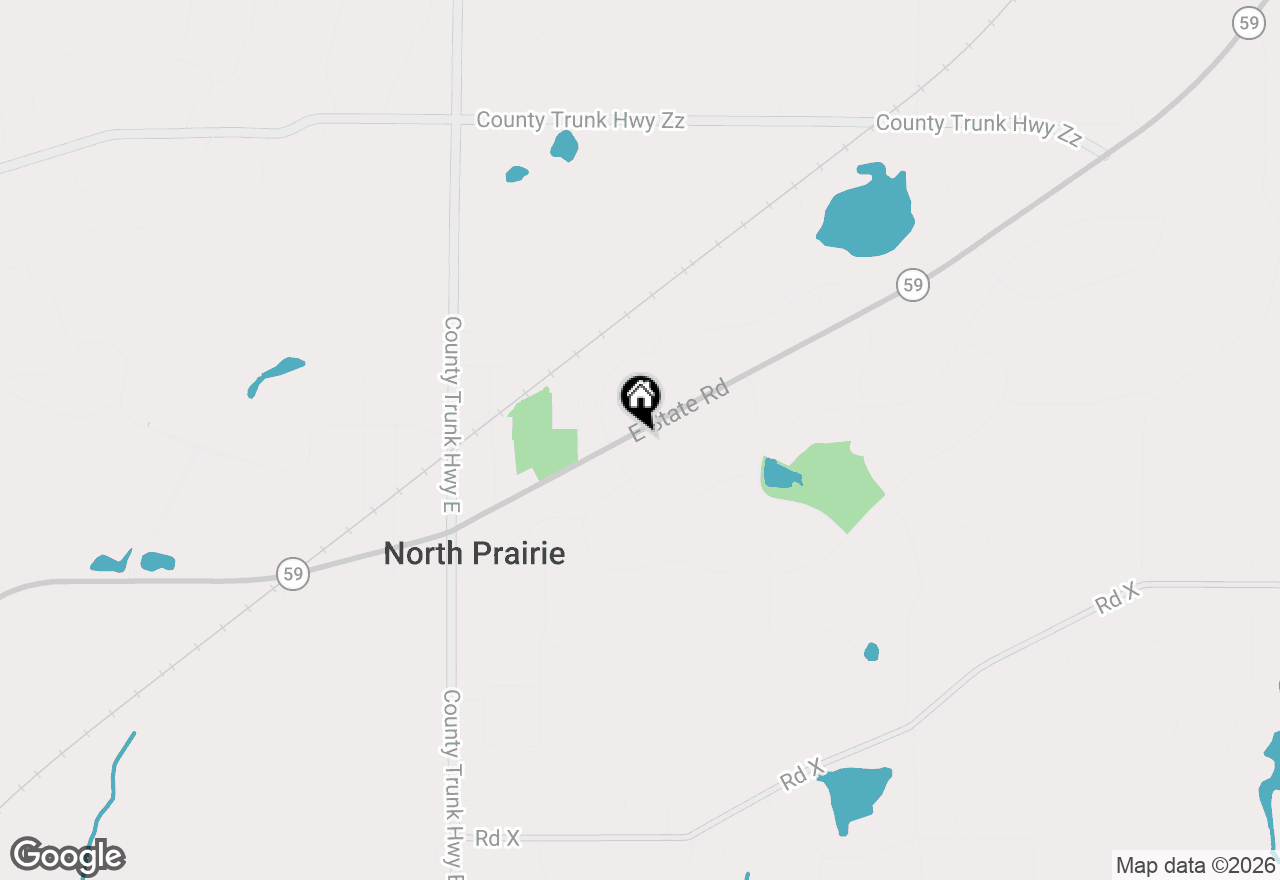 Map of 303 E State Rd, North Prairie, WI 53153