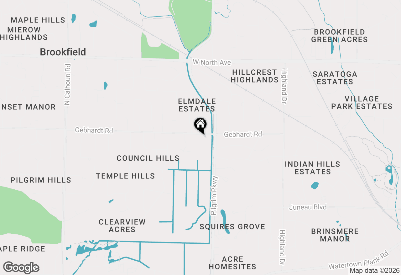 Map of 15725 Gebhardt Rd, Brookfield, WI 53005