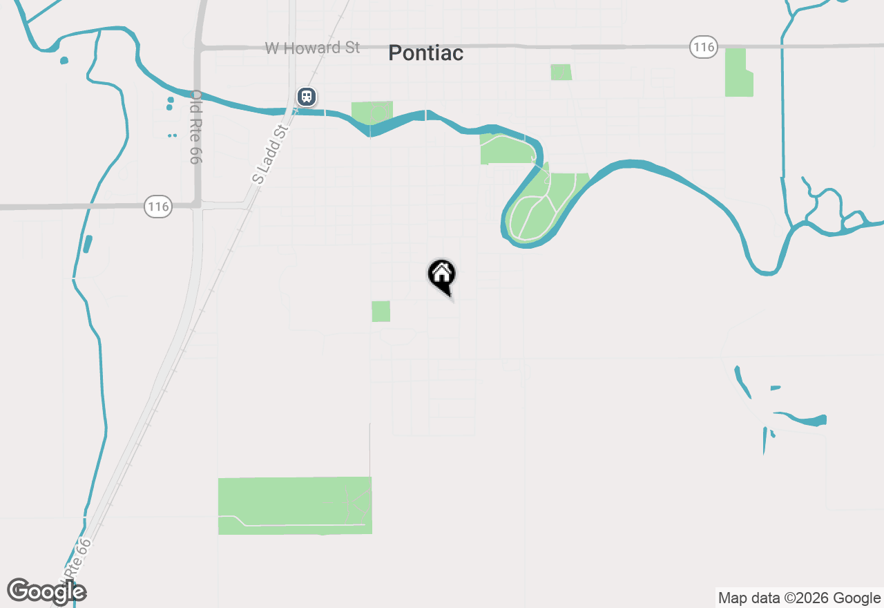 Map of 126 W Lowell Avenue, Pontiac, IL 61764