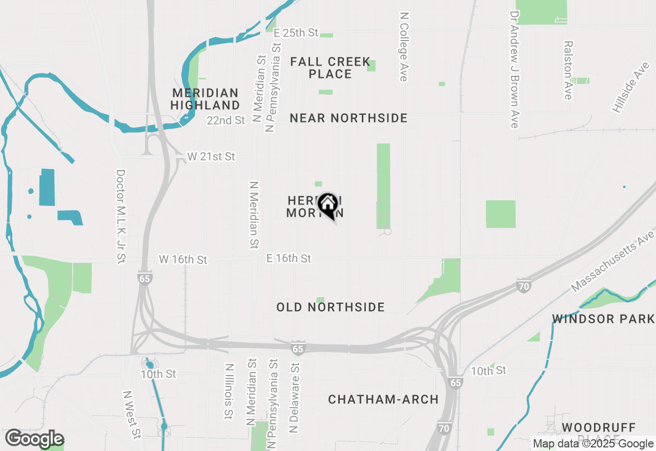 Map of 1710 N New Jersey Street #A, Indianapolis, IN 46202