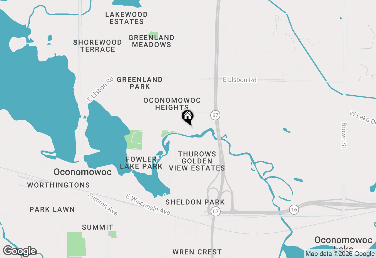 Map of 631 E Wilson St, Oconomowoc, WI 53066