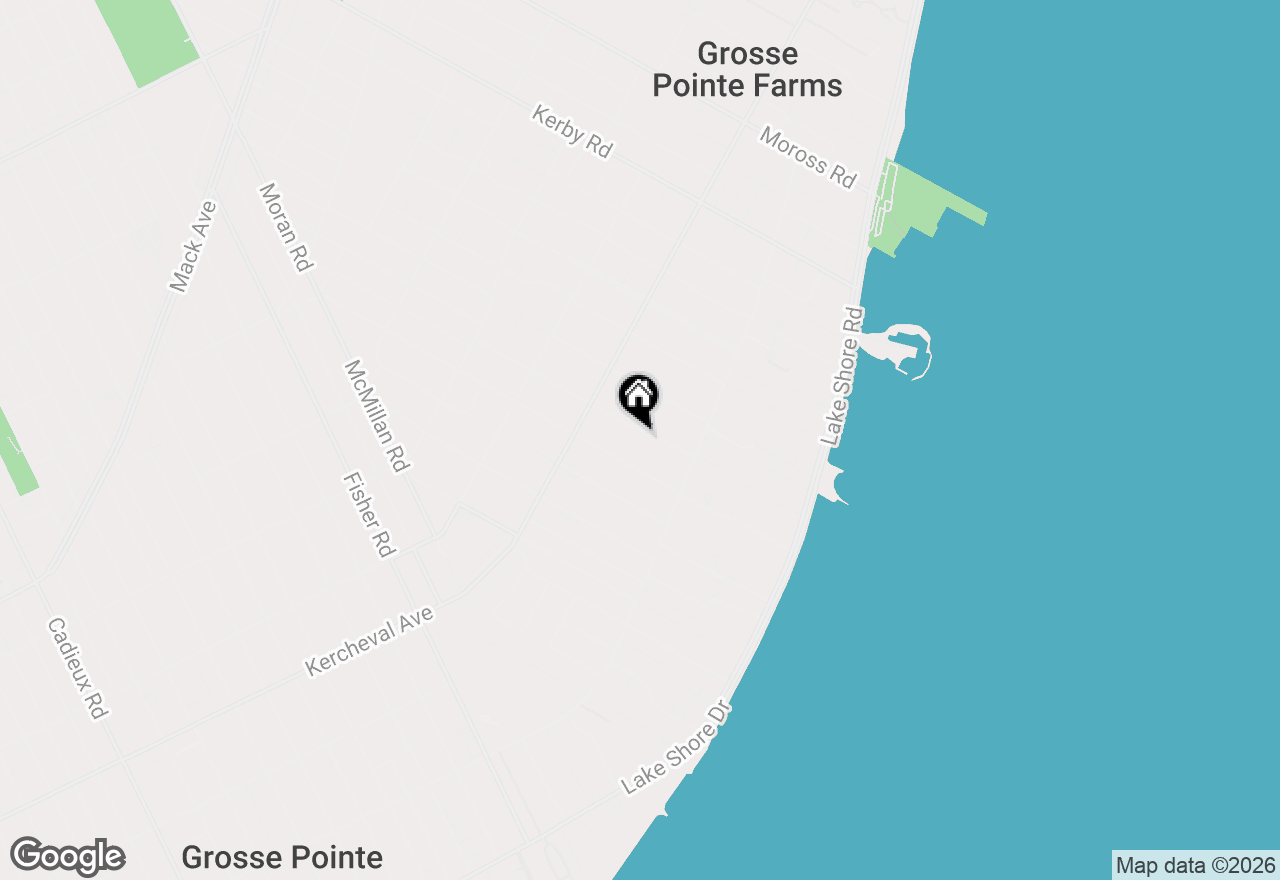 Map of 93 Merriweather, Grosse Pointe Farms, MI 48236