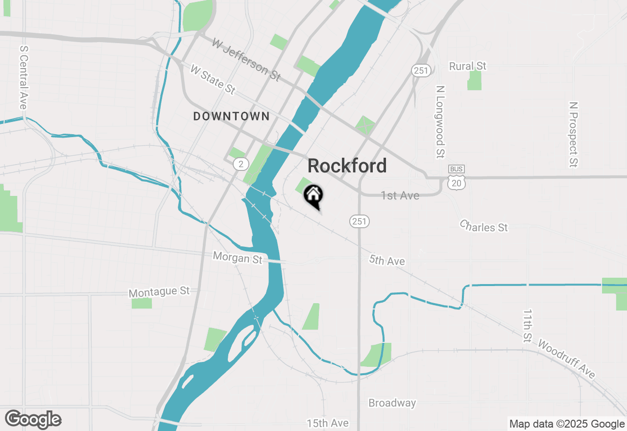 Map of 421 S 2nd Street, Rockford, IL 61104