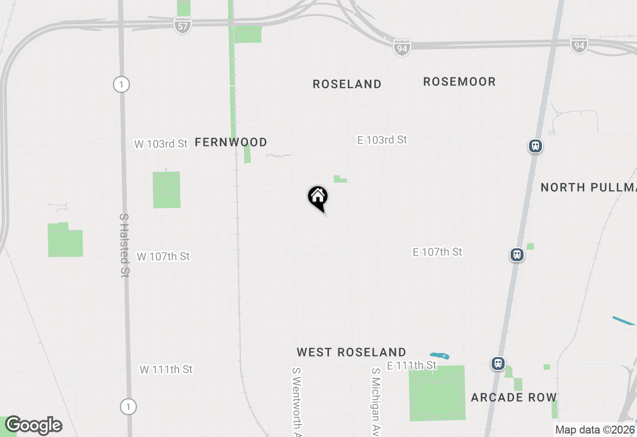 Map of 10544 S Perry Avenue, Chicago, IL 60628