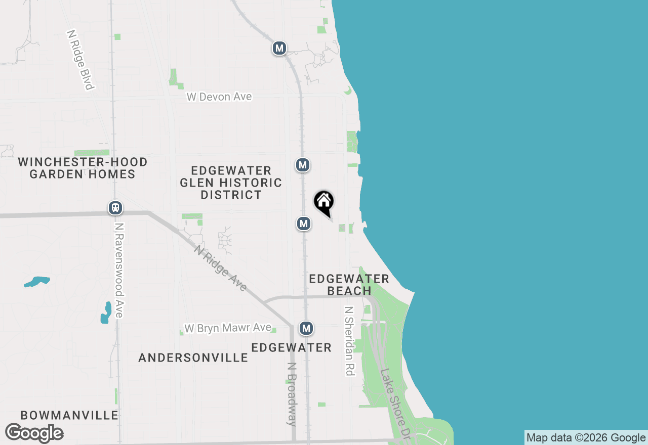 Map of 1064 W Thorndale Avenue #3Q, Chicago, IL 60660