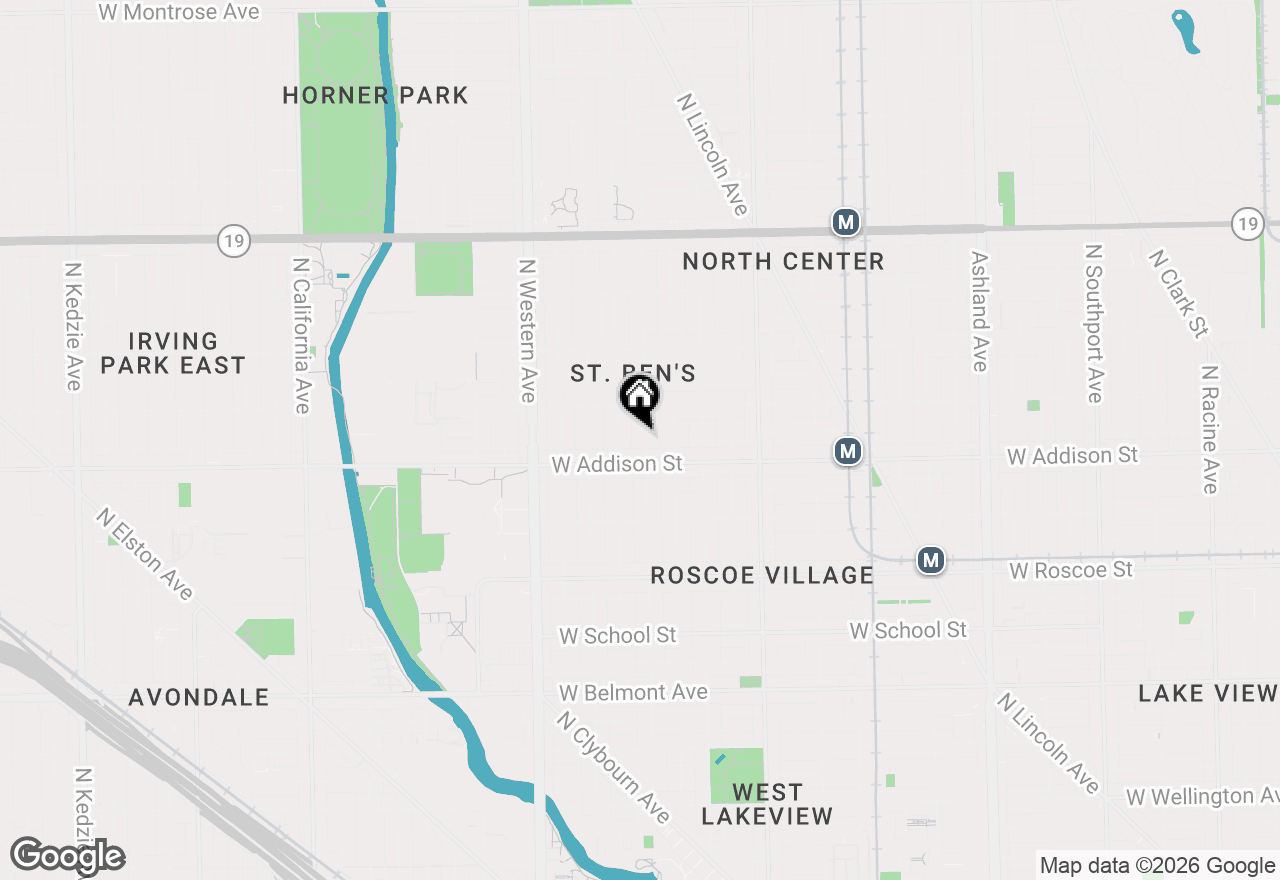 Map of 3624 N Leavitt Street, Chicago, IL 60618