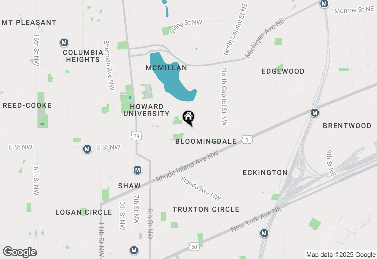 Map of 152 W Street Nw, Washington, DC 20001