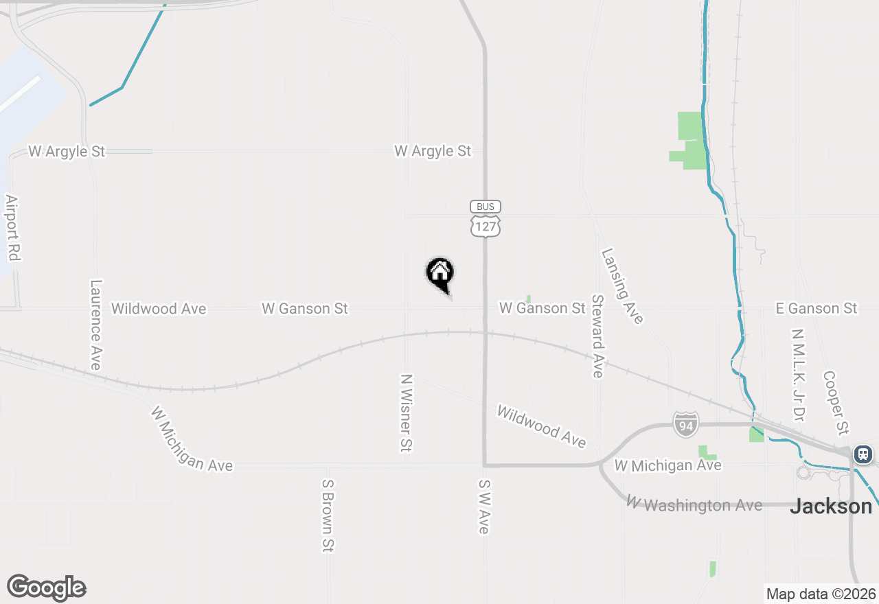 Map of 1002 W Ganson Street, Jackson, MI 49202