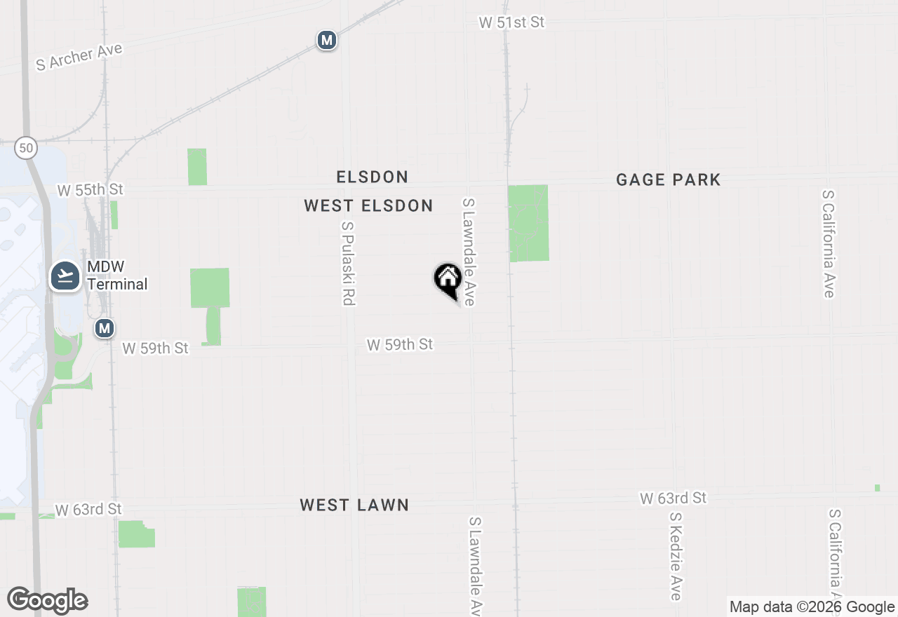 Map of 3733 W 58th Street, Chicago, IL 60629