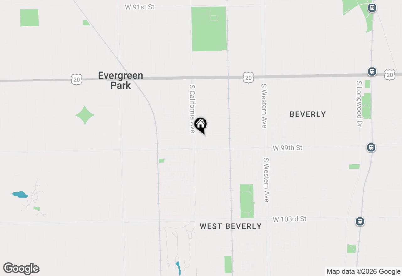 Map of 2734 W 98th Place, Evergreen Park, IL 60805