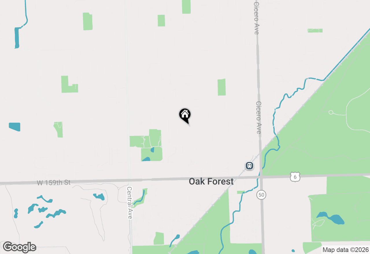 Map of 5224 156th Street, Oak Forest, IL 60452