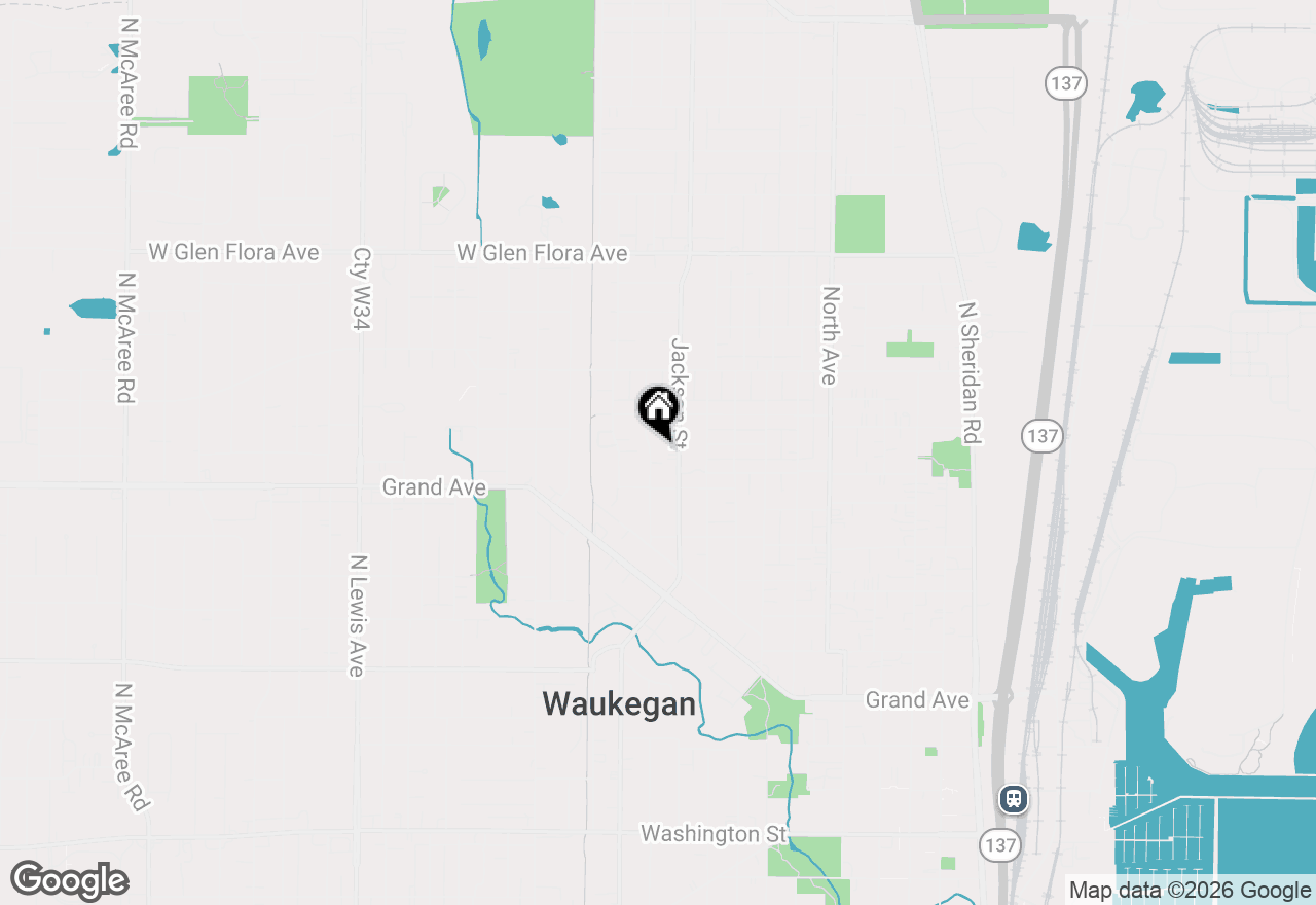 Map of (Address confidential), Waukegan, Illinois 60085