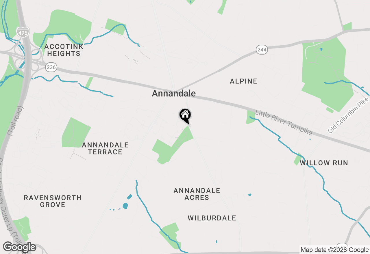 Map of 7207 Jayhawk Street, Annandale, VA 22003