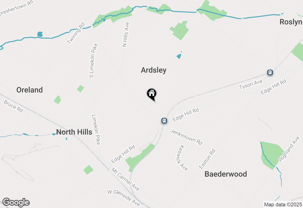 Map of 628 Harrison Avenue, Glenside, PA 19038