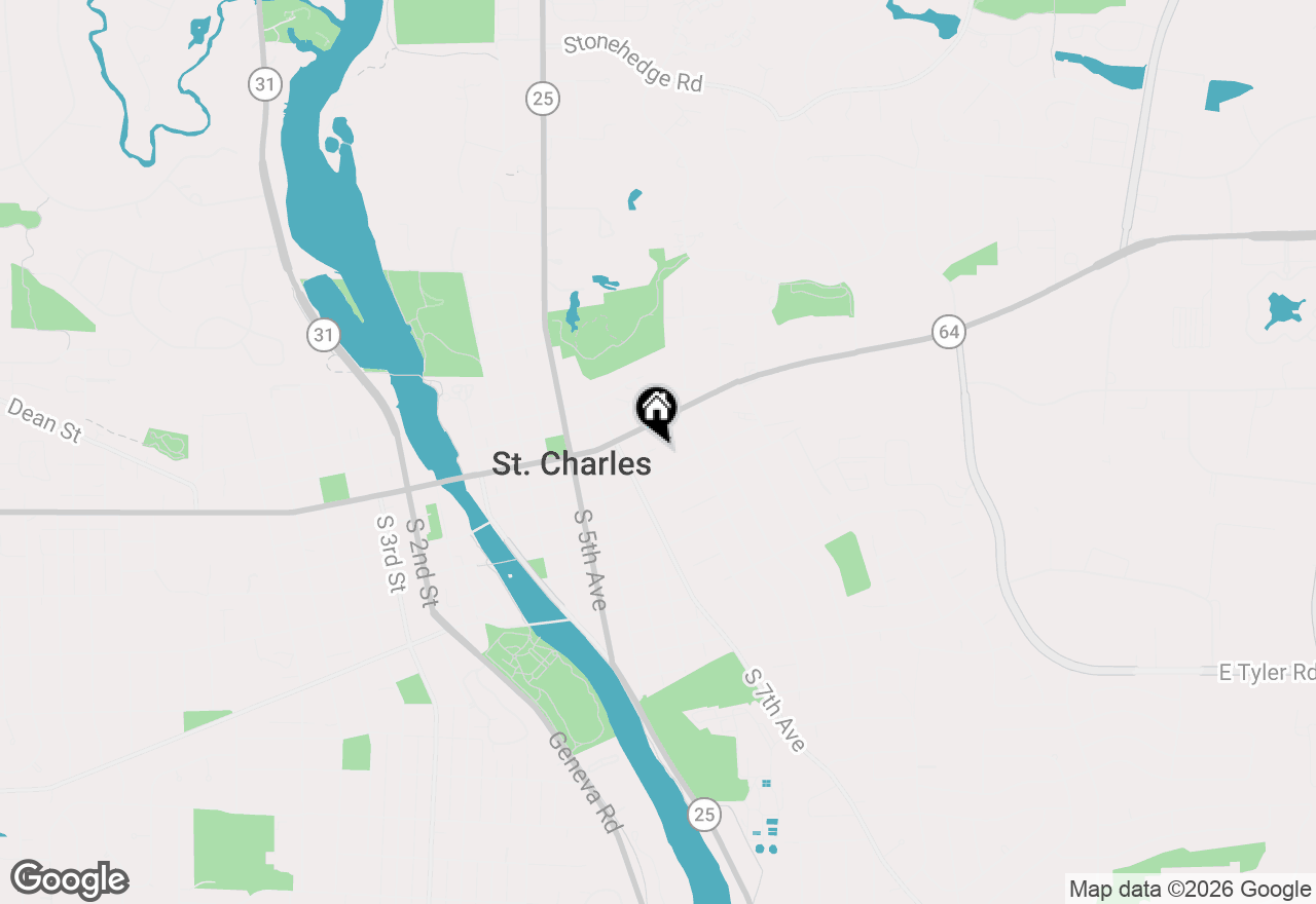Map of 805 Walnut Avenue, St. Charles, IL 60174