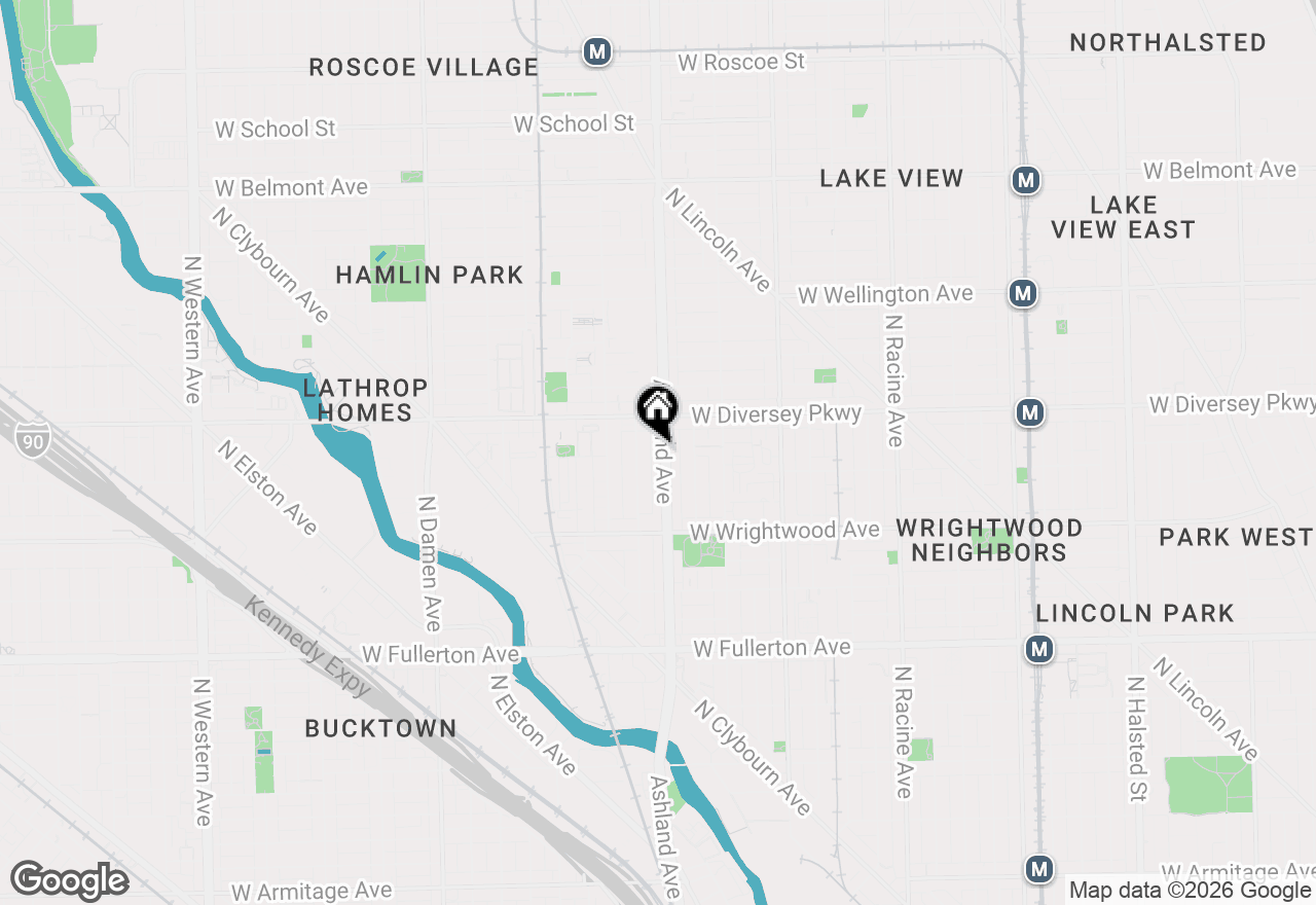 Map of 2720 N Ashland Avenue #3S, Chicago, IL 60614
