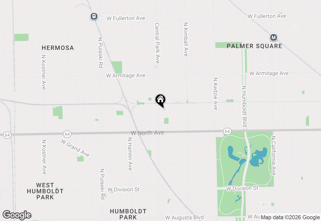 Map of 1731 N Central Park Avenue, Chicago, IL 60647