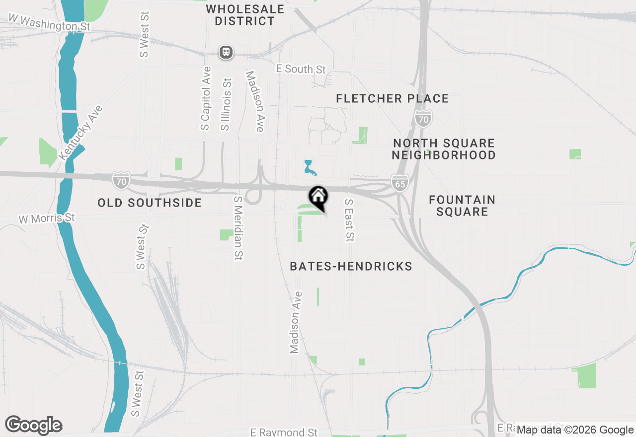 Map of 341 E Morris Street, Indianapolis, IN 46225