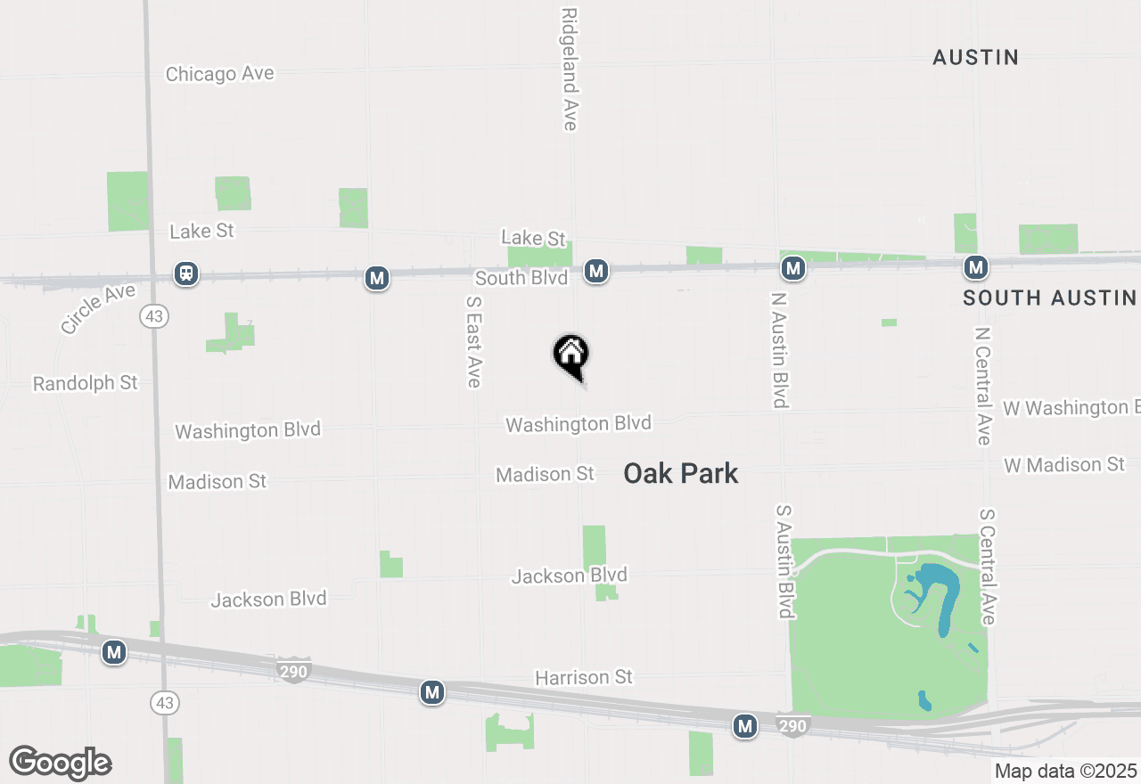 Map of 311 S Ridgeland Avenue, Oak Park, IL 60302