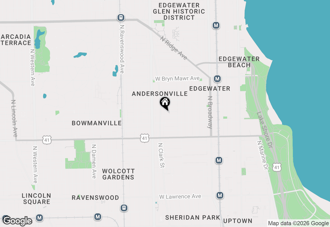 Map of 1472 W Summerdale Avenue #2RE, Chicago, IL 60640