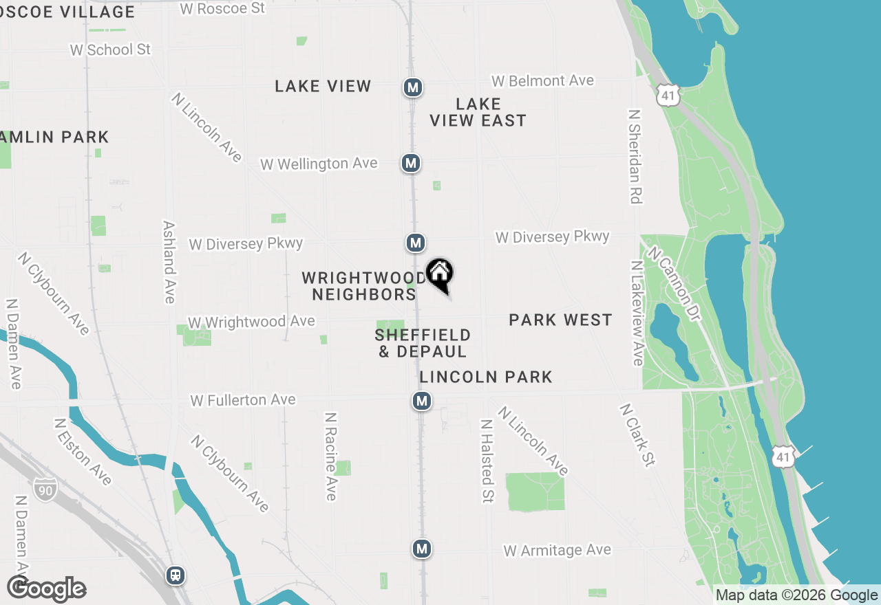 Map of 2622 N Mildred Avenue #1, Chicago, IL 60614