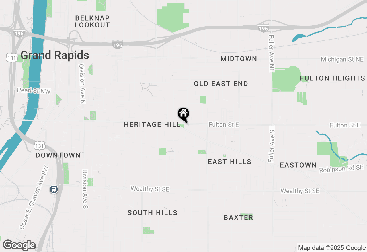 Map of 638 E Fulton Street #C2, Grand Rapids, MI 49503