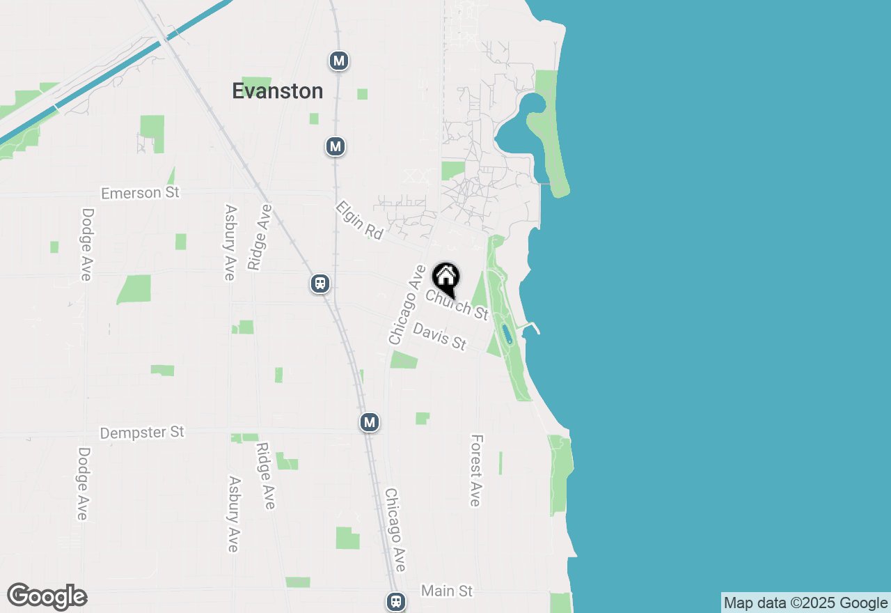 Map of 1641 Hinman Avenue #3, Evanston, IL 60201