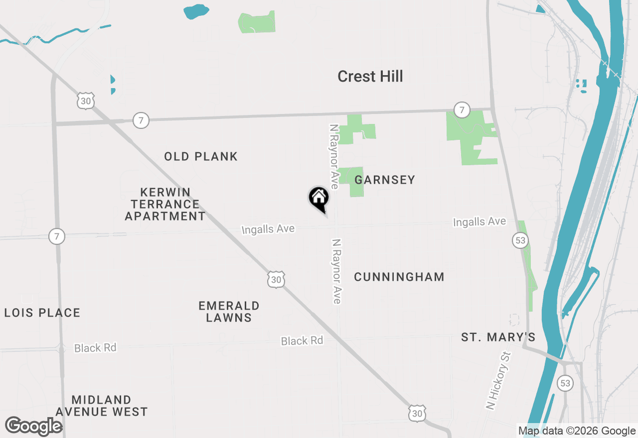 Map of 1205 N Prairie Avenue, Joliet, IL 60435