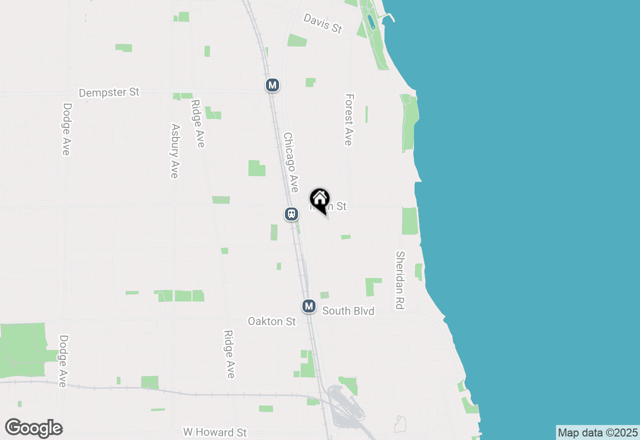 Map of 850 Hinman Avenue #1, Evanston, IL 60202