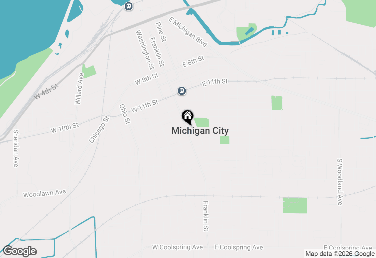 Map of 1602 Franklin Street, Michigan City, IN 46360