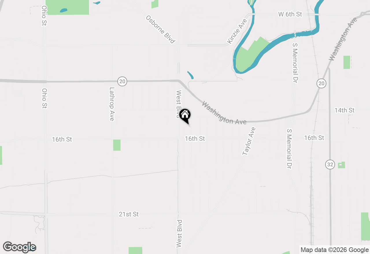 Map of 1504 Deane Blvd, Racine, WI 53405