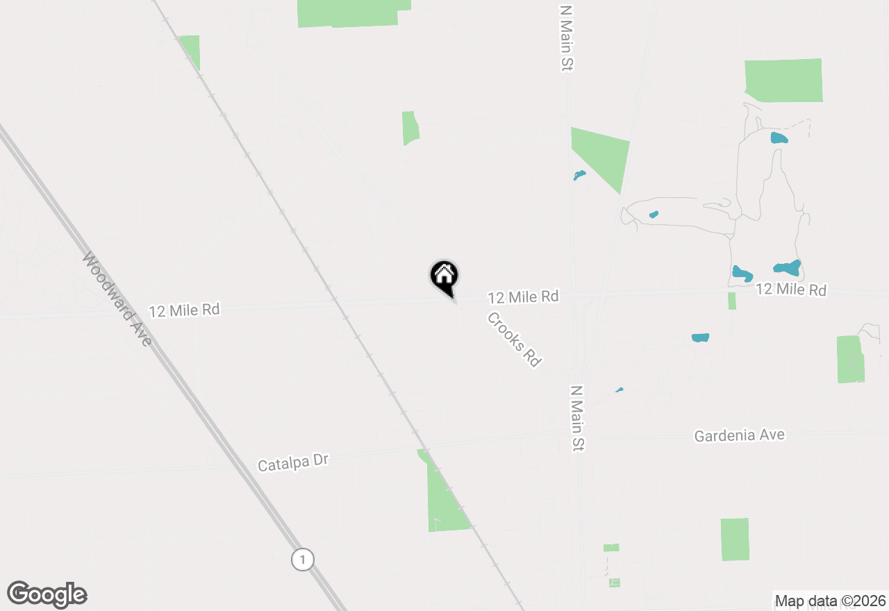 Map of 719 W 12 Mile Road, Royal Oak, MI 48073