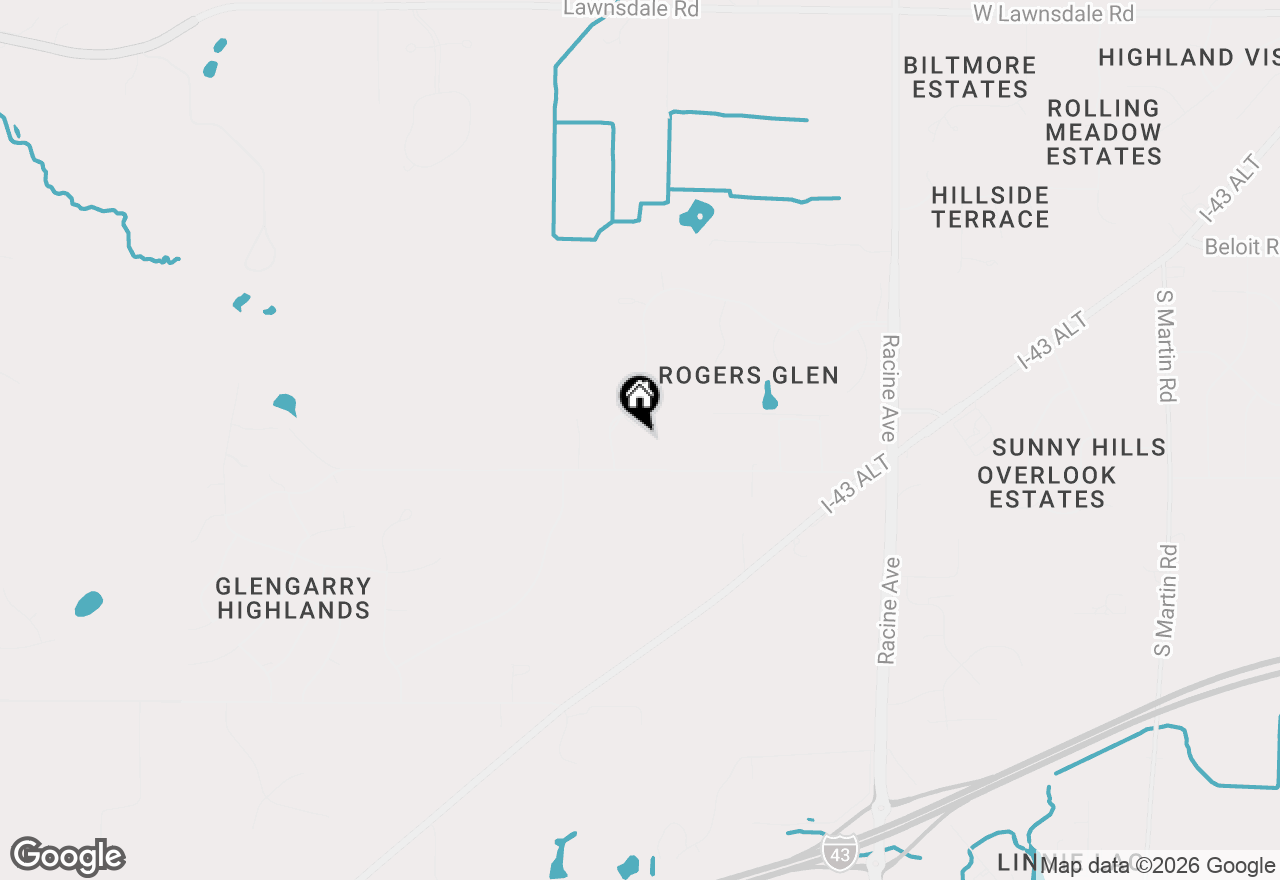 Map of 5465 S Baneberry Ct, New Berlin, WI 53146