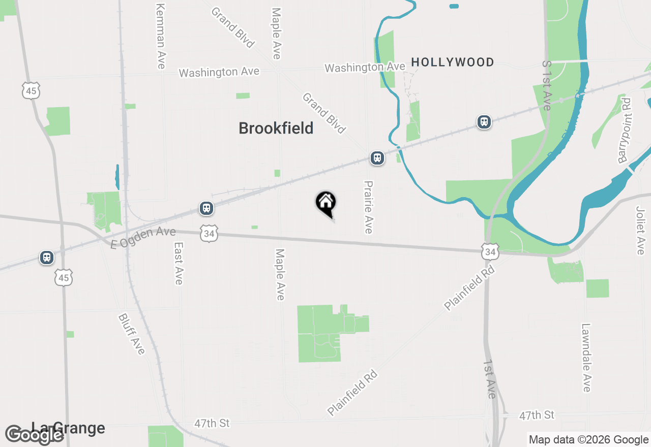 Map of 4017 Oak Avenue, Brookfield, IL 60513