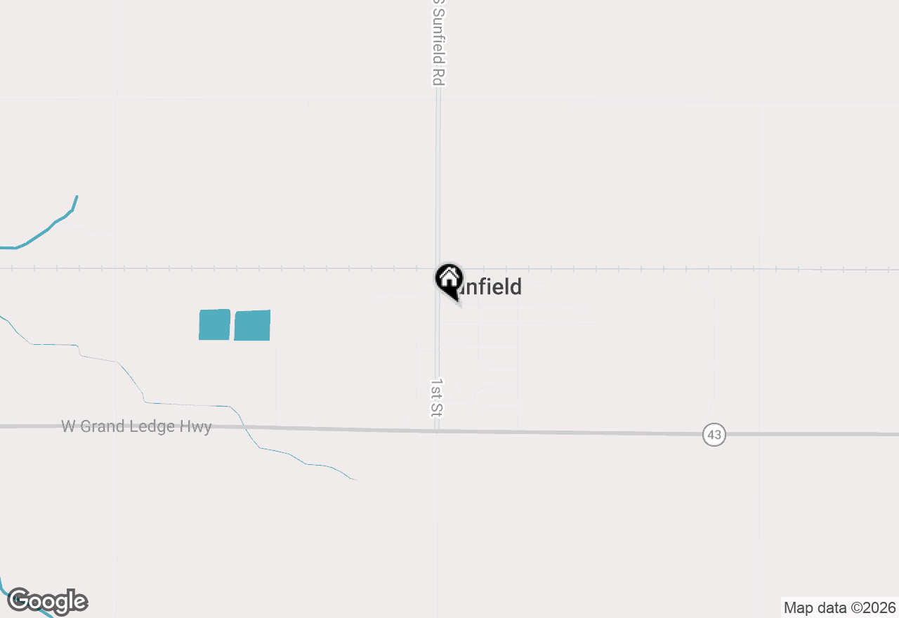 Map of 131 Washington Street, Sunfield, MI 48890