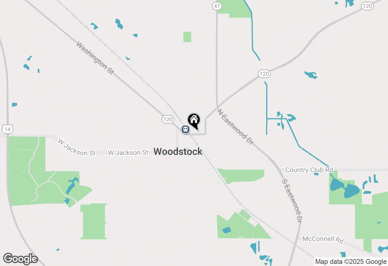 Map of 105 E Church Street, Woodstock, IL 60098