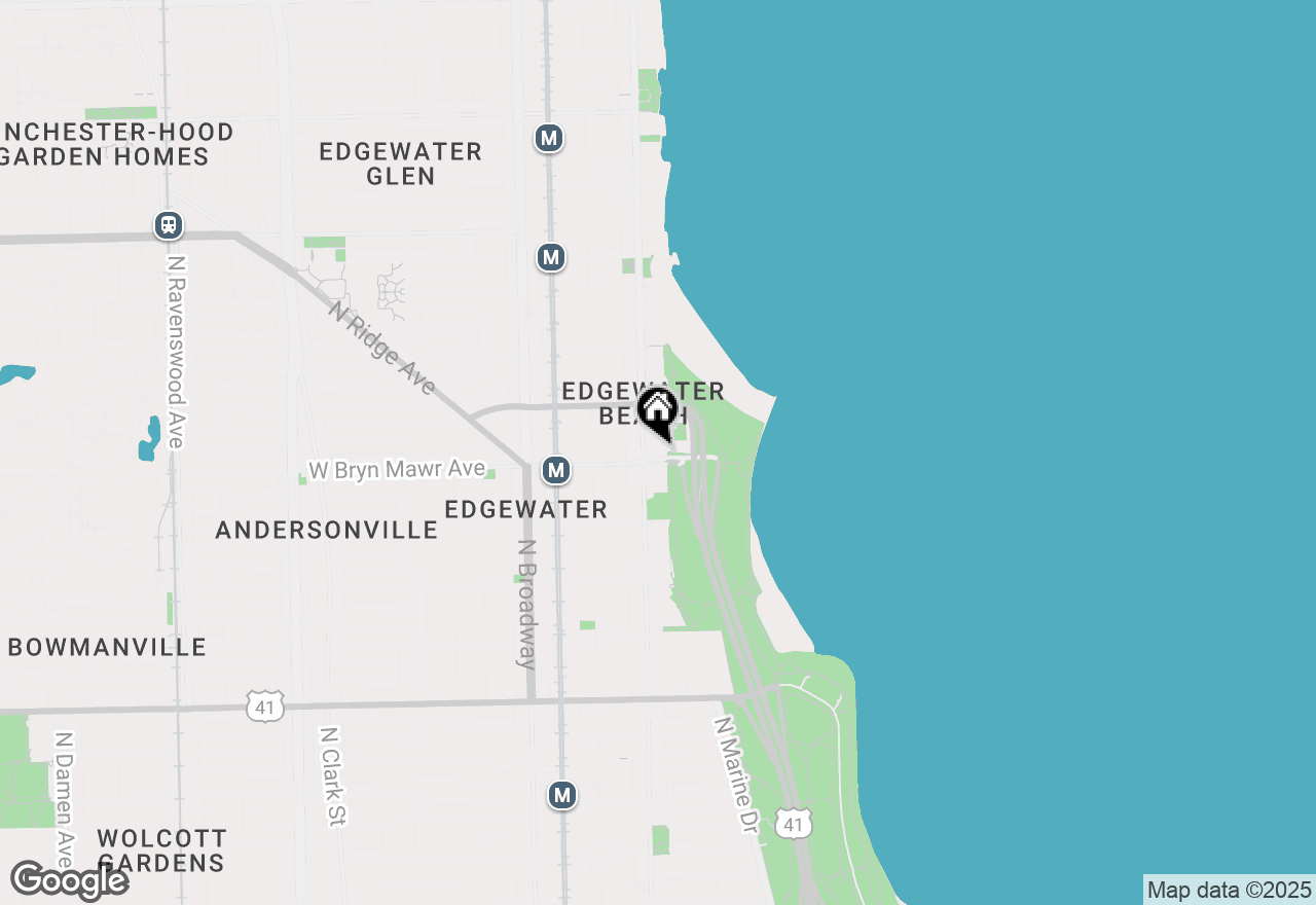 Map of 5601 N Sheridan Road #4D, Chicago, IL 60660