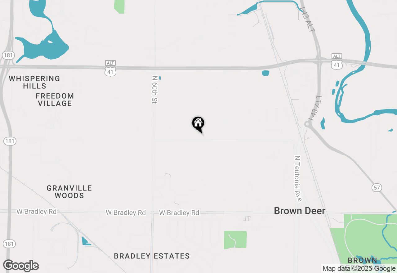 Map of 5400 W Dean Rd, Brown Deer, WI 53223